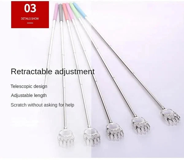 Telescopic BEAR CLAW BACK SCRATCHER Metal Extending Extendable Massager Portable