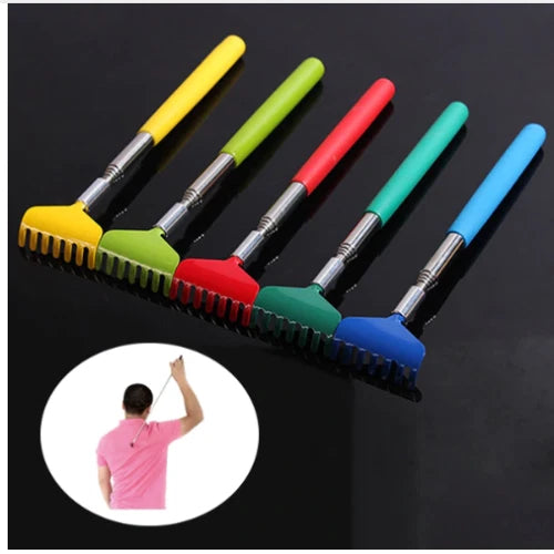 Extendable Telescopic Back Scratcher Metal Hand Claw Massager Pocket Clip AU