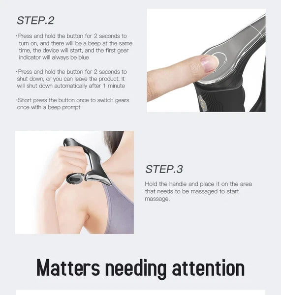 Electric Fascia Knife Vibration Body Massager Muscle Relaxation Lifting Blade