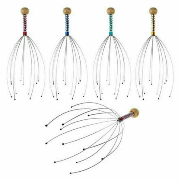 2 x Head Massager Metal Scalp Neck Body Natural Relax Pain Relief Scratcher| UK