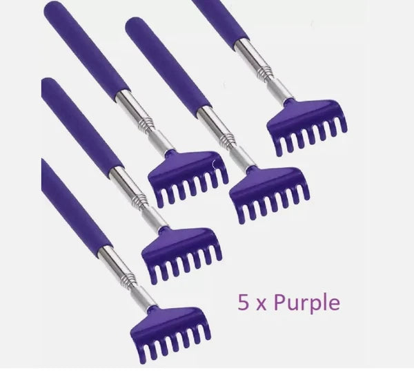 5 x BEAR CLAW / RAKE BACK SCRATCHER Metal Extending Massager Telescopic Portable