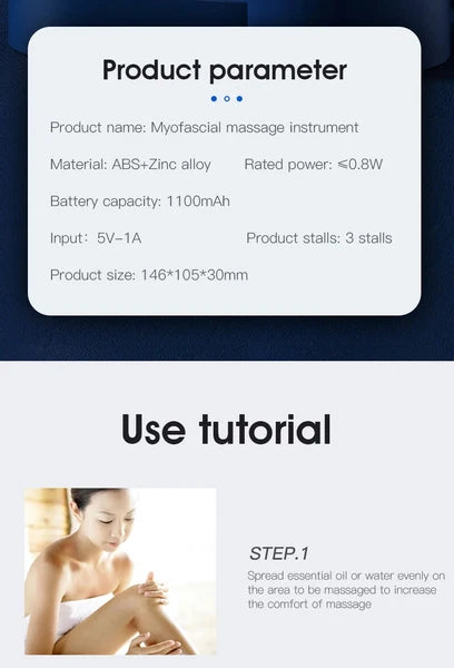 Electric Fascia Knife Vibration Body Massager Muscle Relaxation Lifting Blade