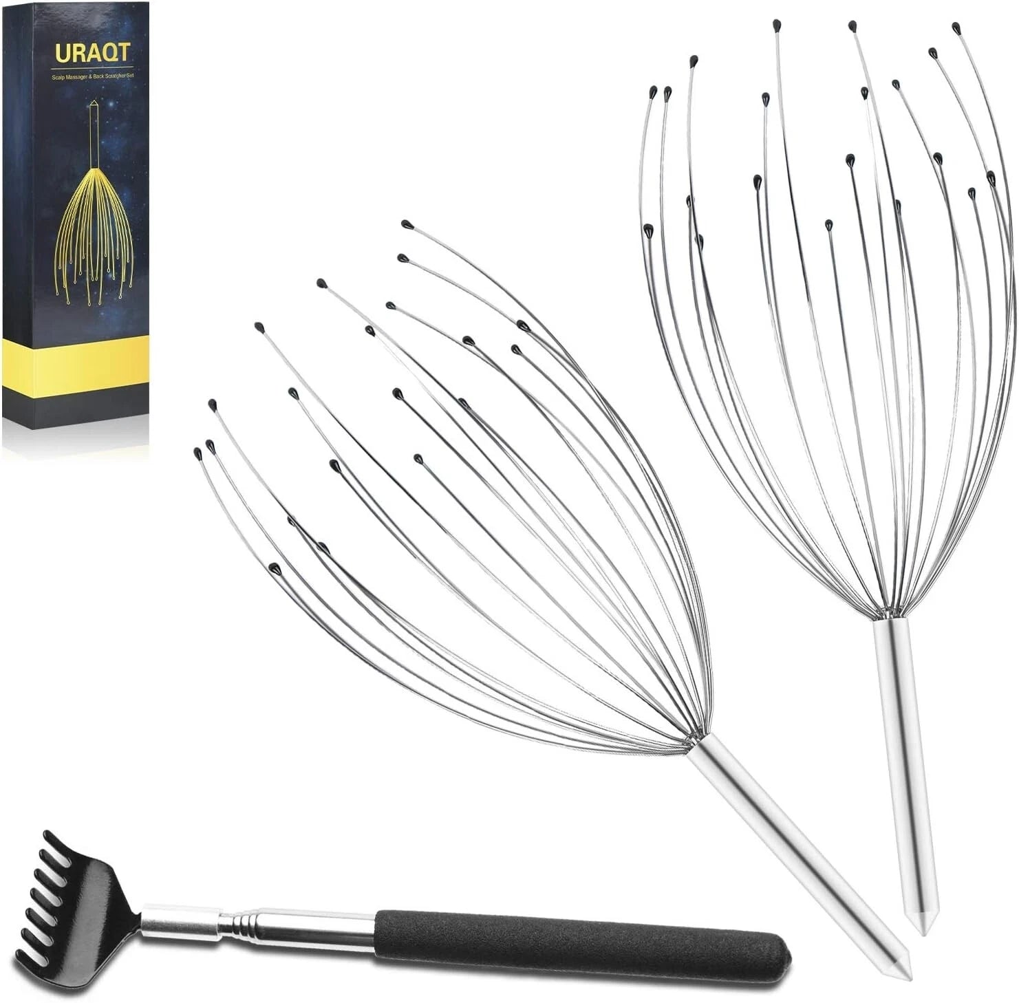 3x Premium Quality Portable Scratchers 20 Prongs Head for Deep Body Relaxation
