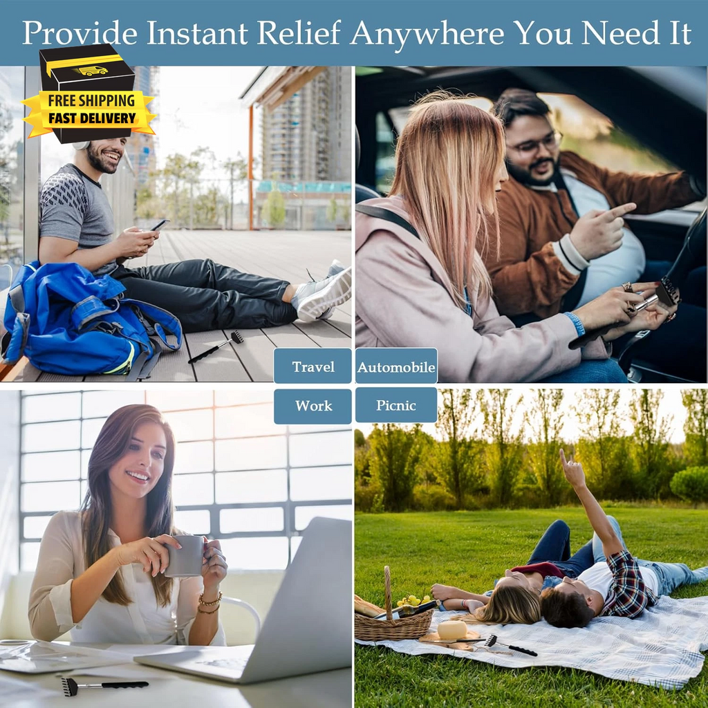 3 Pack Back Scratcher Extendable Metal Portable Back Scratcher for Men Women Adu