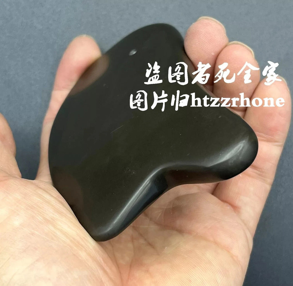 Natural Bian Stone Gua Sha Massage Scratcher Scraper Health Therapy Hand Tool