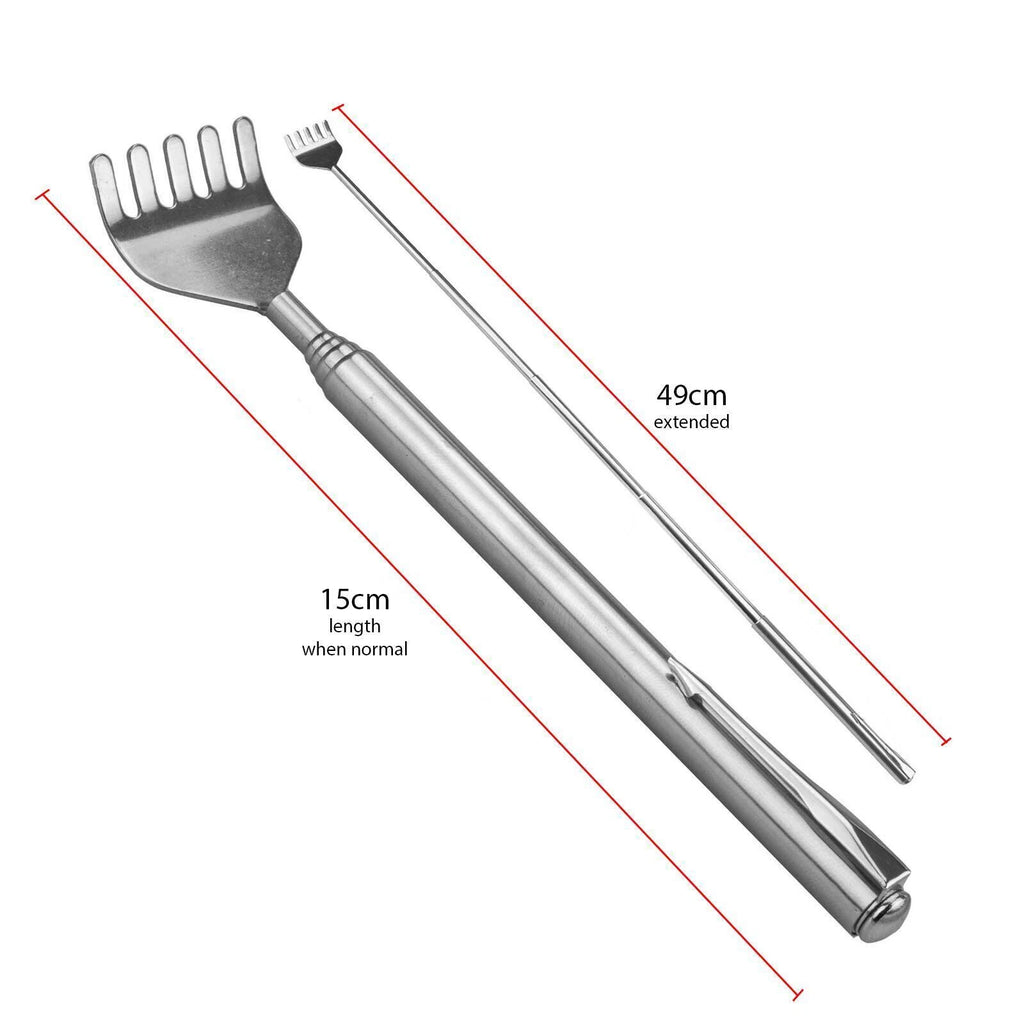 Back Scratcher Telescopic Massager Portable Extending Extendable Metal Rake UK