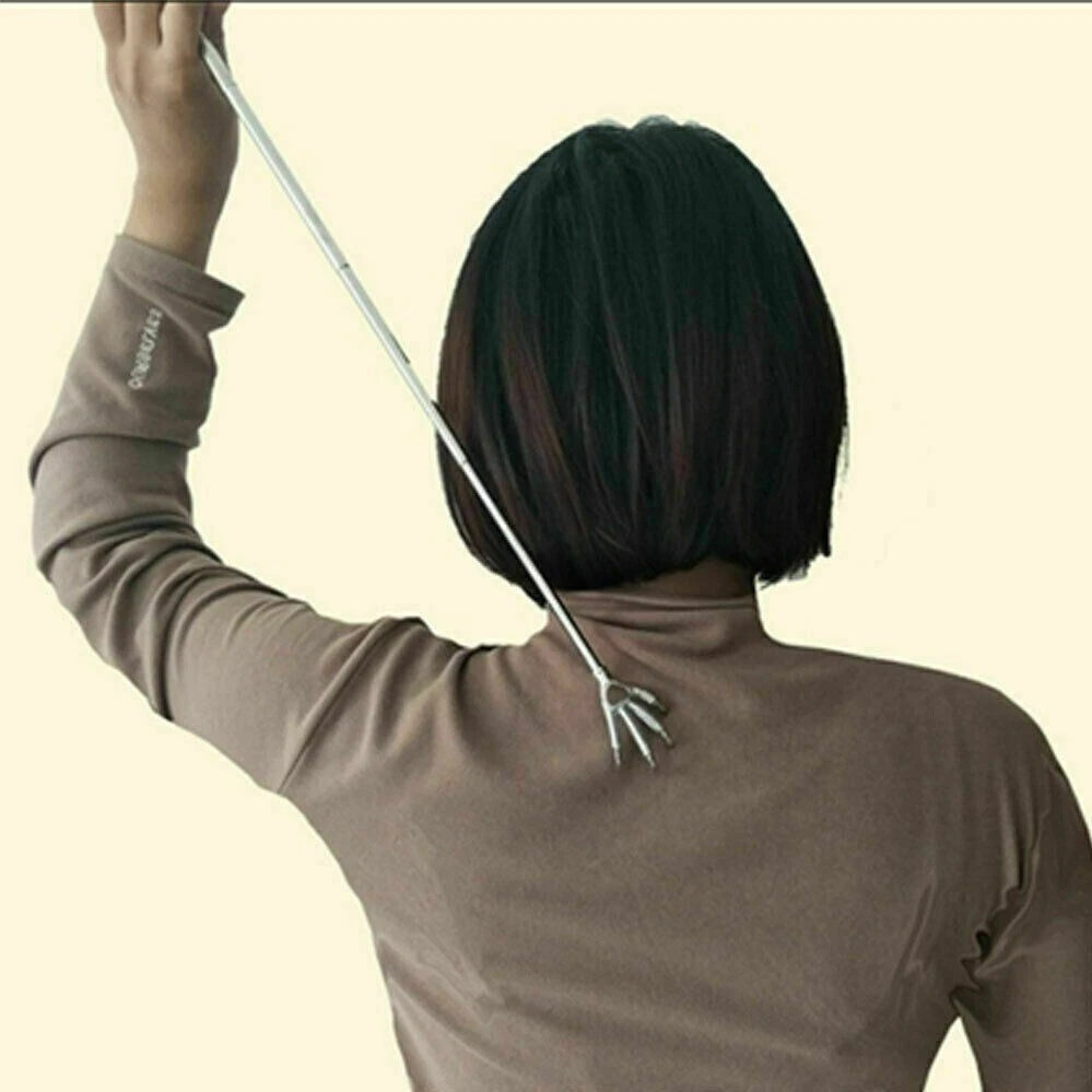 BACK SCRATCHER EXTENDABLE BLACK TELESCOPIC EAGLE CLAW METAL MASSAGER HAND ITCH