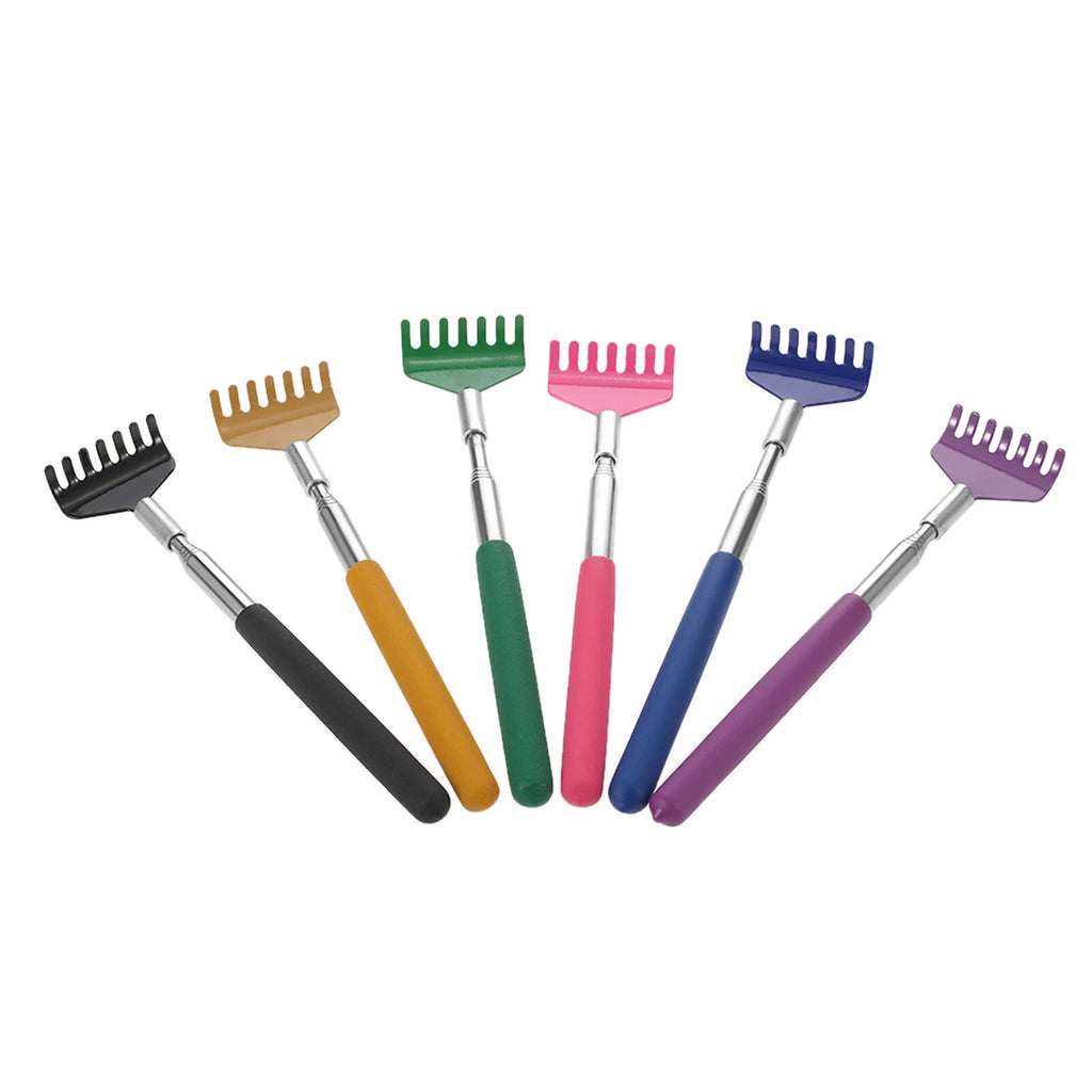 Anself Telescopic Back Scratcher Massager Metal Compact Extendable Blue USA O3T1