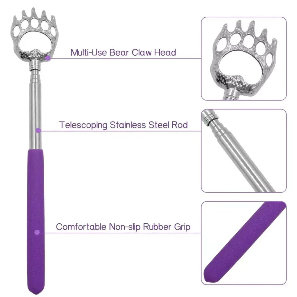 6 pack - NuvoMed Bear Claw Telescopic Metal Extendable Back Scratcher Massager