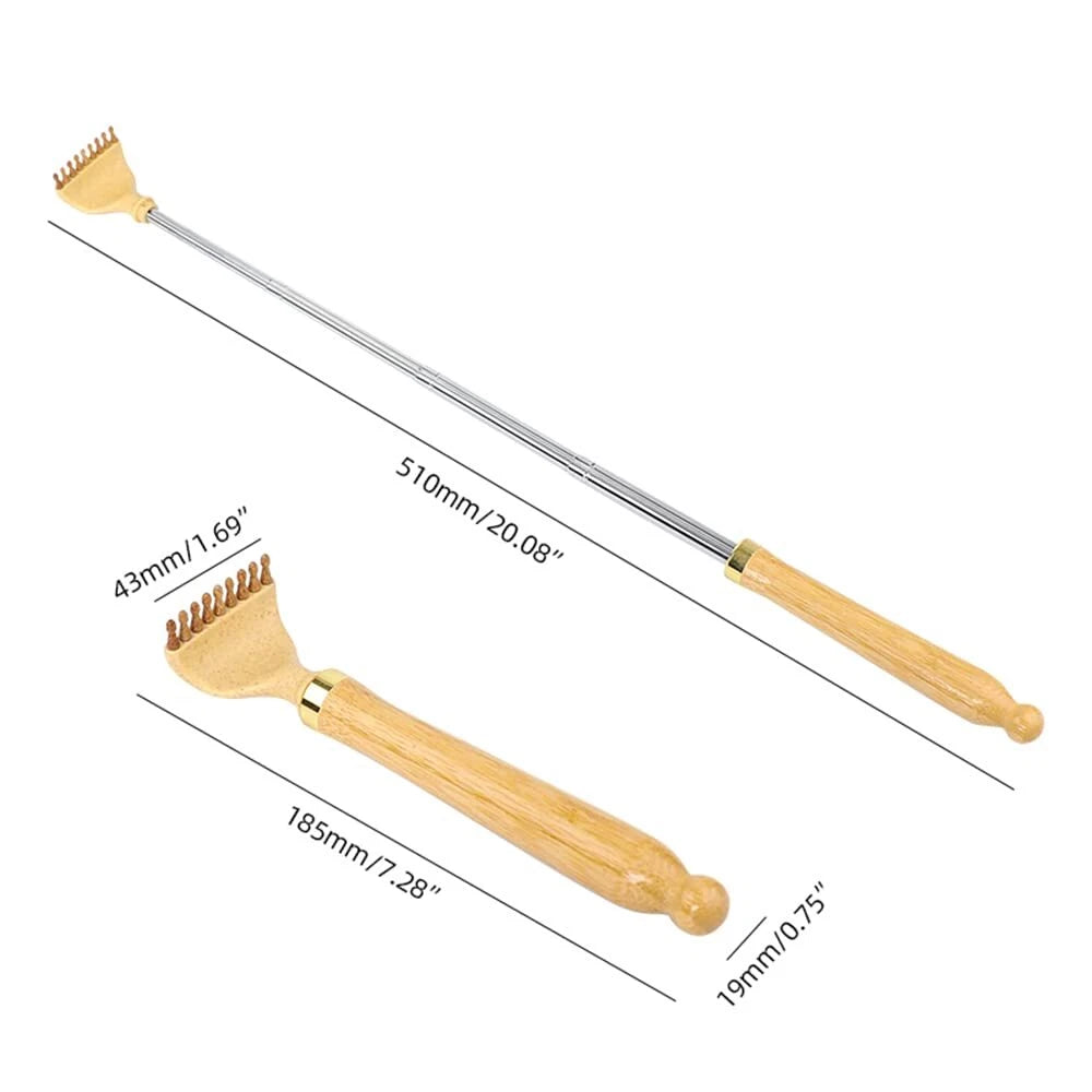 Portable Extendable Bamboo Back Scratcher Telescopic Body Itch Scratcher
