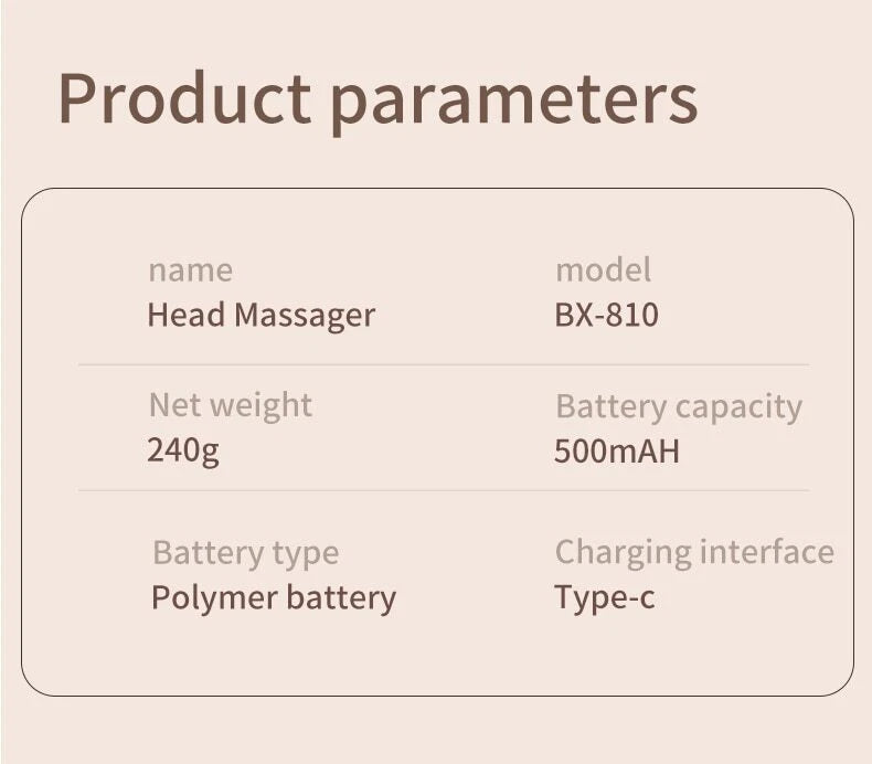 Electric Head Massager Head Scratcher Bluetooth Music Vibration Scalp Massage