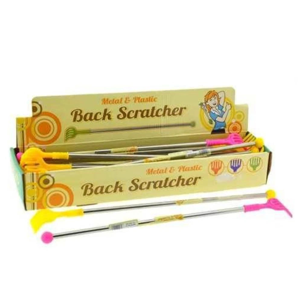 Back Scratcher 44cm Assorted Colours Metal Plastic Massager Itch Portable NEW