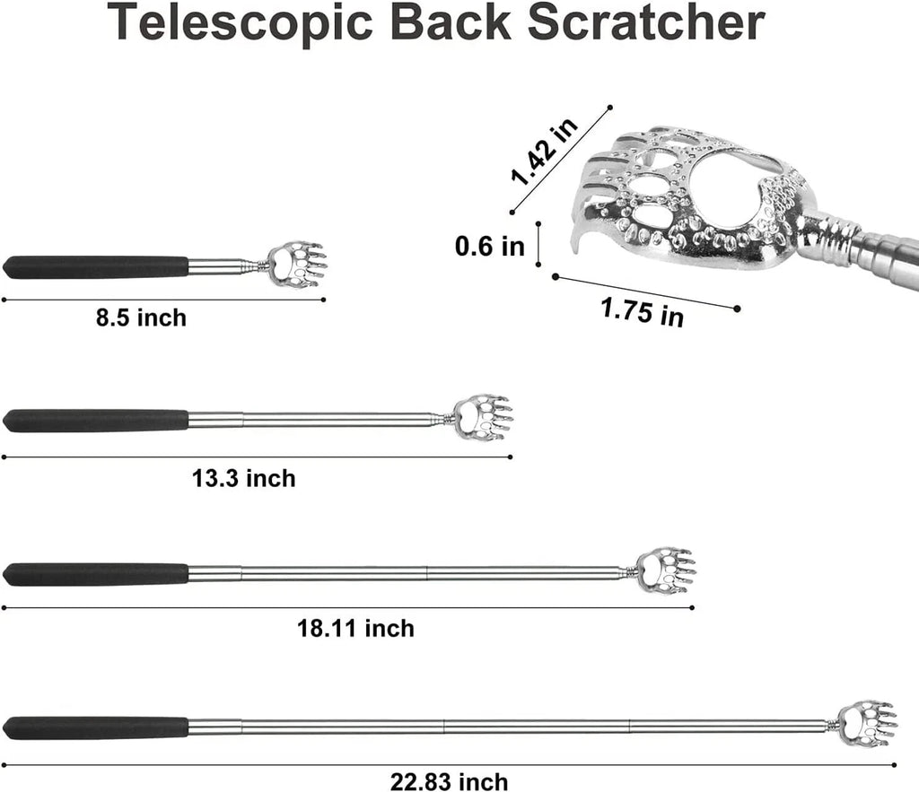 Telescopic BEAR CLAW BACK SCRATCHER Metal Extending Extendable Massager Portable