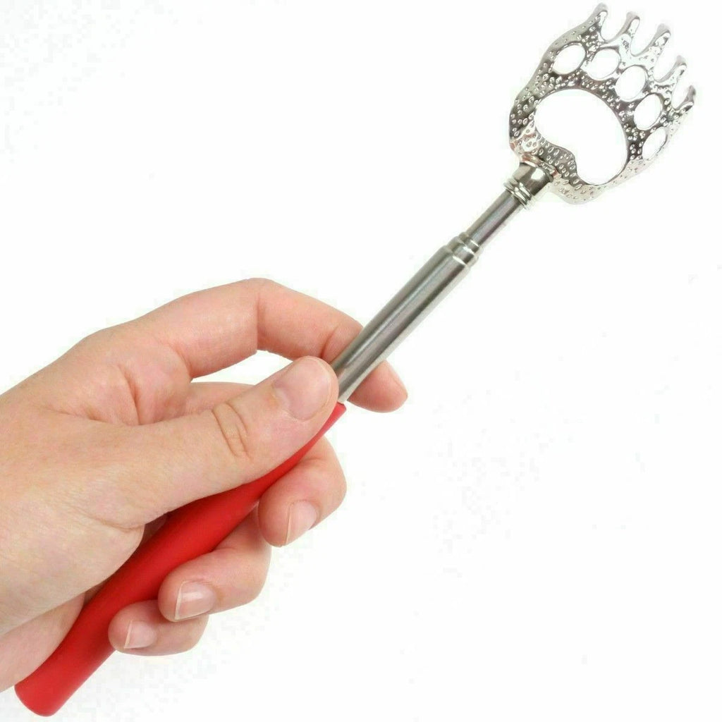 Portable Extendable Bear Claws Metal Back Scratchers,Rubber Handle Adults Gadget