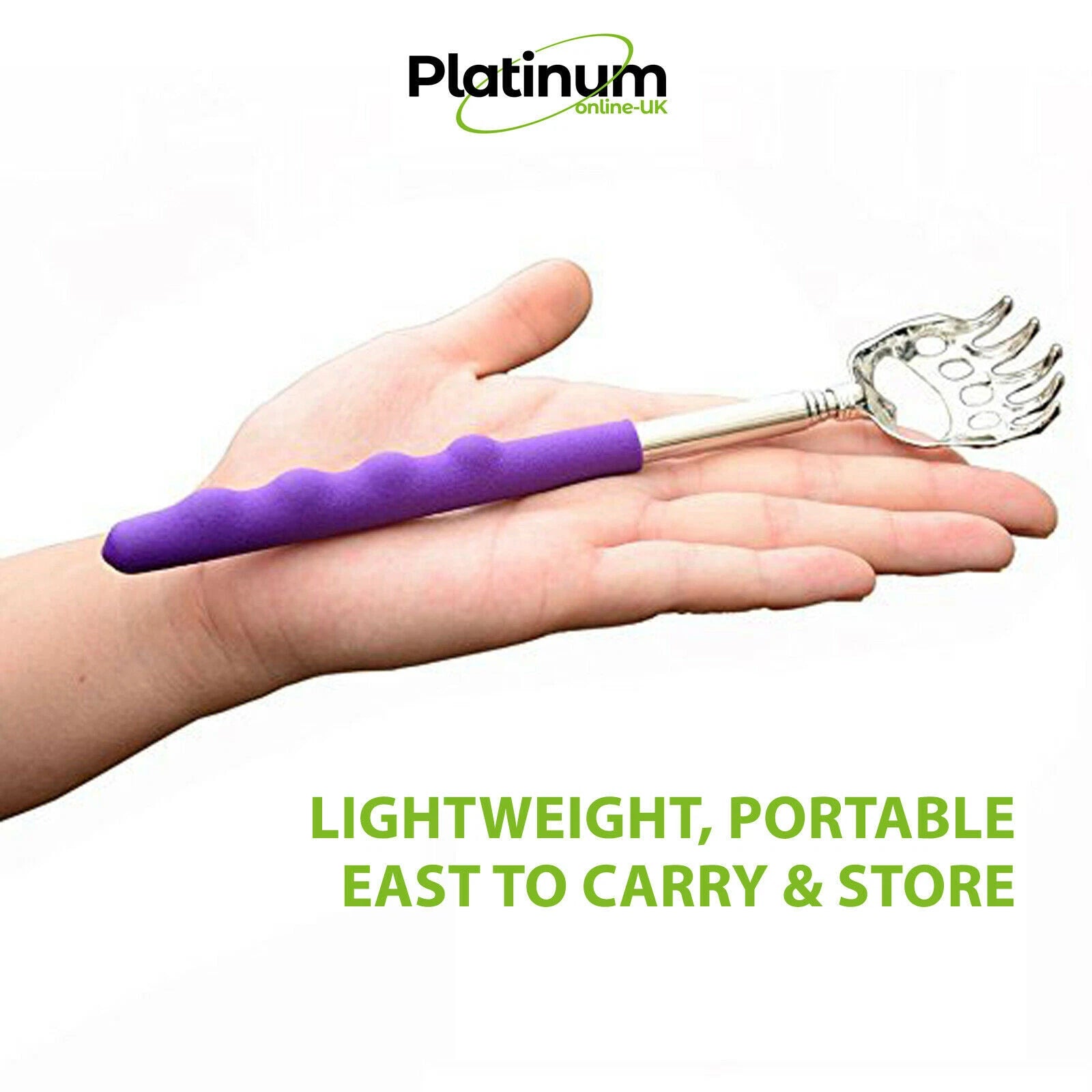 Adjustable 36 / 56cm Extending Back Scratcher Rake / Claw Telescopic Portable