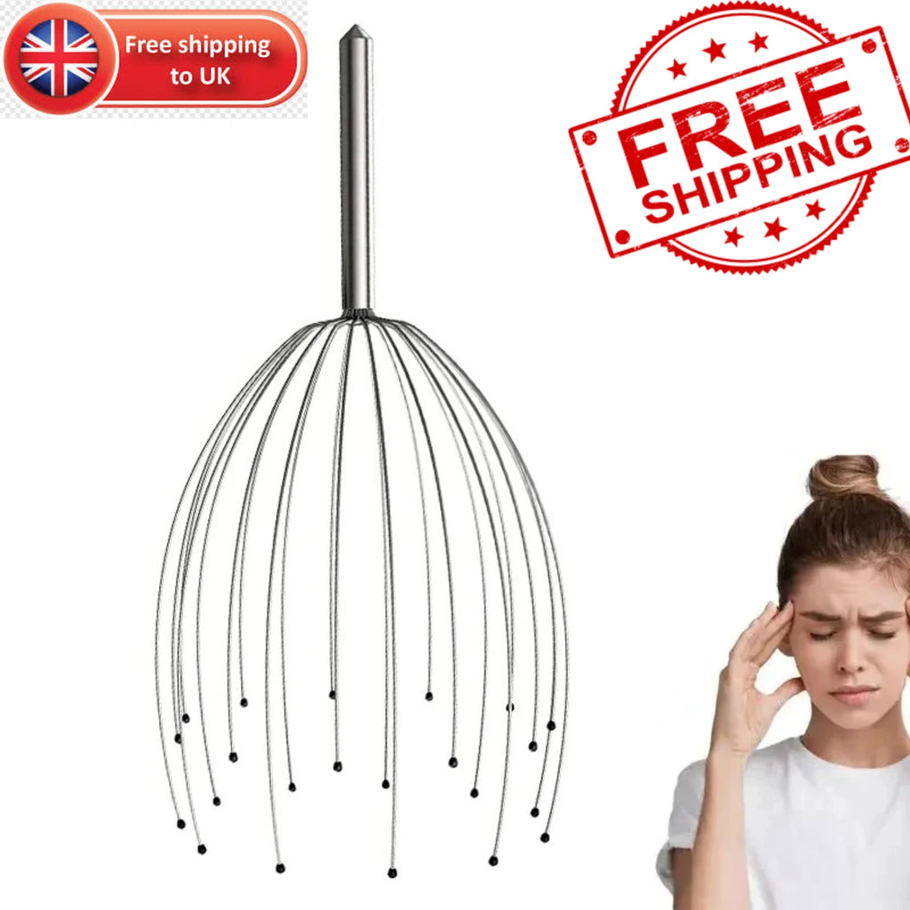 Octopus Scalp Massager - Relaxing Head Scratcher Stress Relief Hair Health UK