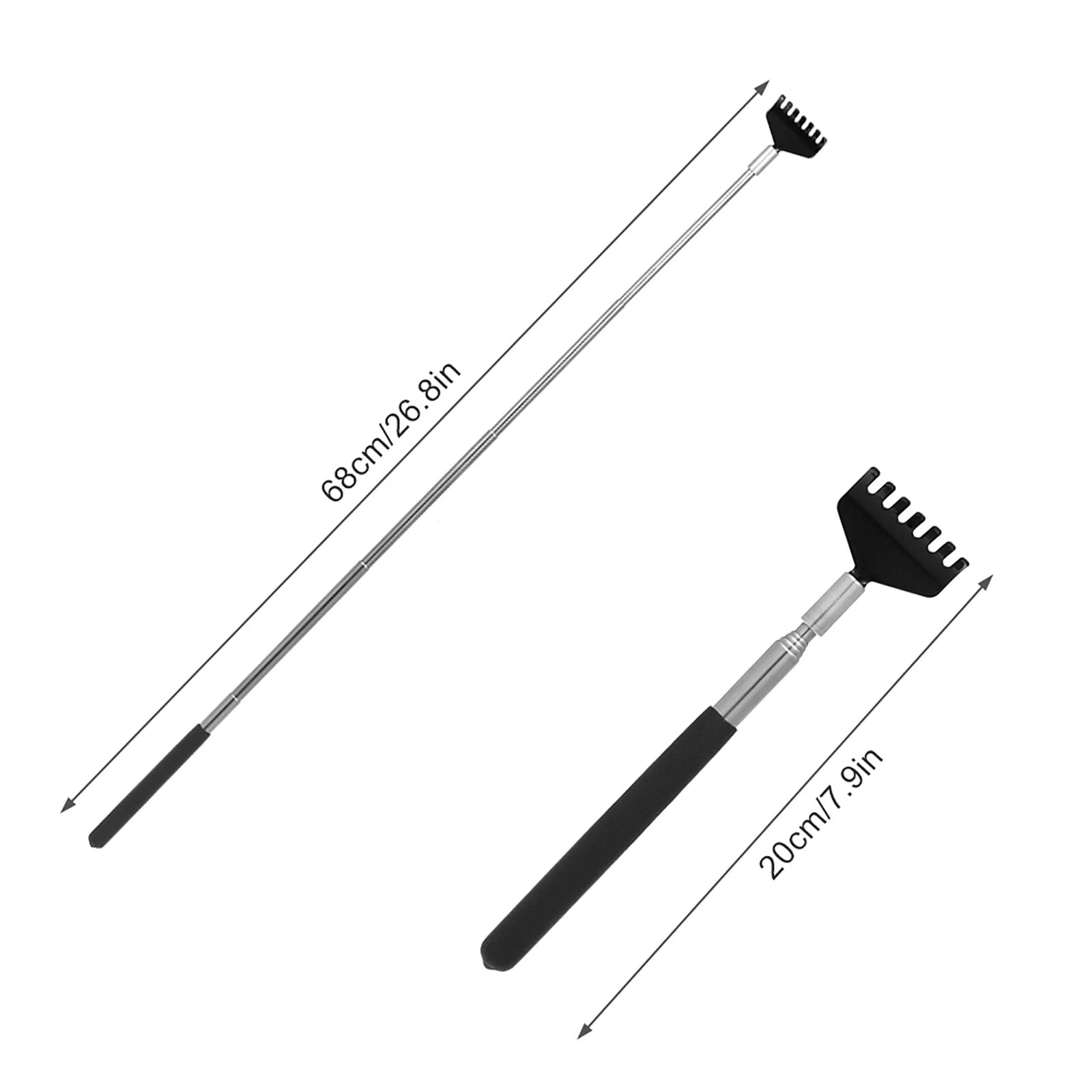 Anself Telescopic Back Scratcher Massager Metal Compact Extendable Blue USA O3T1