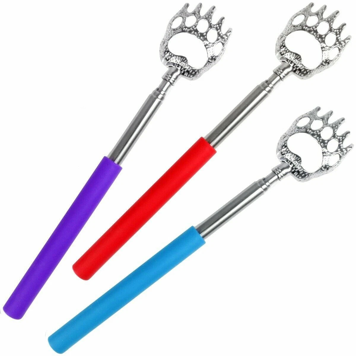 BEAR CLAW  BACK SCRATCHER Metal Extending Massager Telescopic Portable UK.