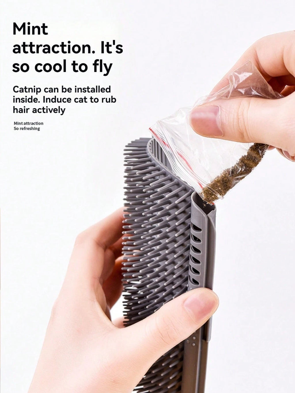 1x Cat Self Groomer Brush Wall Corner Grooming Brush Massage hair scratcher