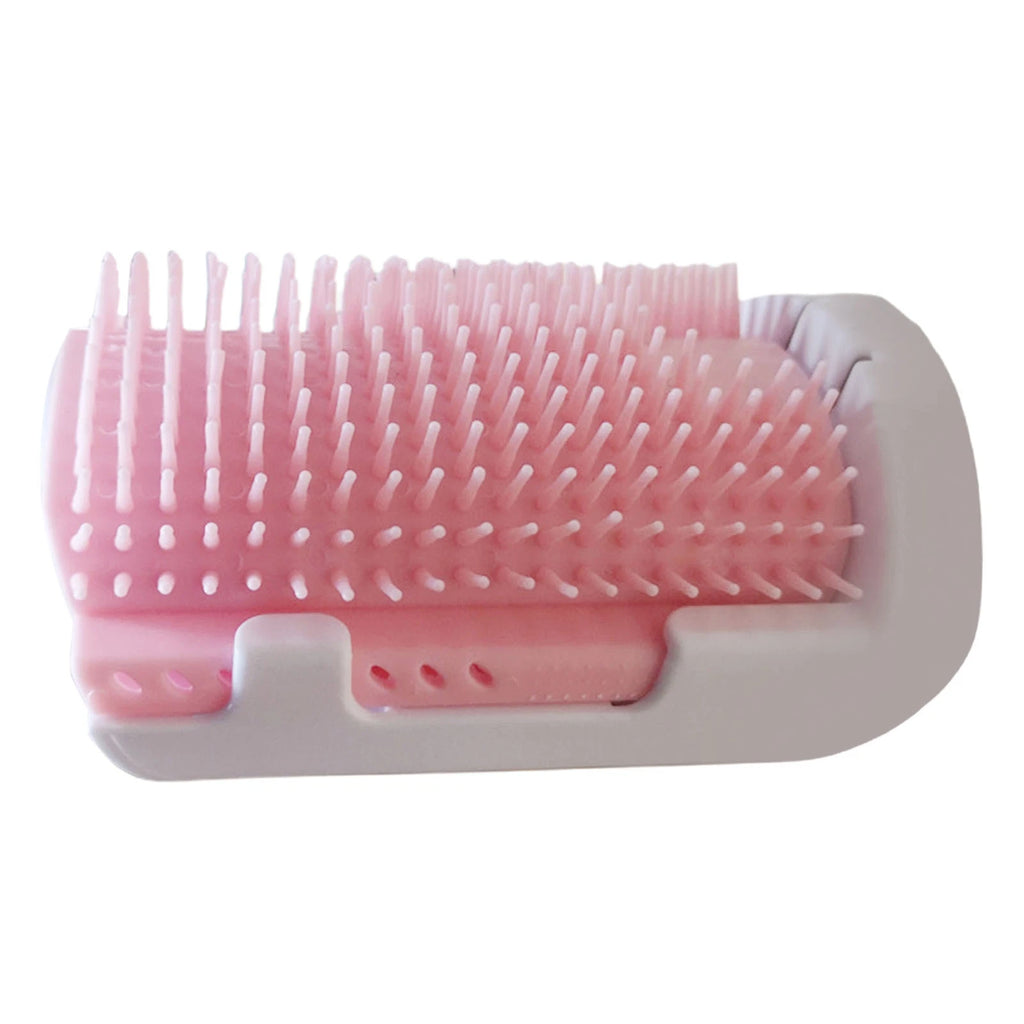 Cat Self Groomer with Catnip Wall Corner Massage Comb Scratcher Grooming Brush