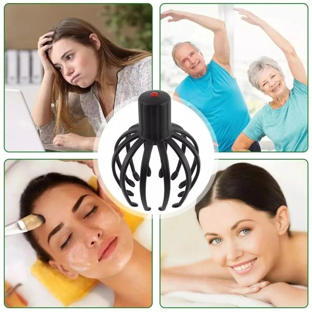 Octopus Claw Head Massager Scratcher Scalp Massage Relax Calm Stress Relief USB
