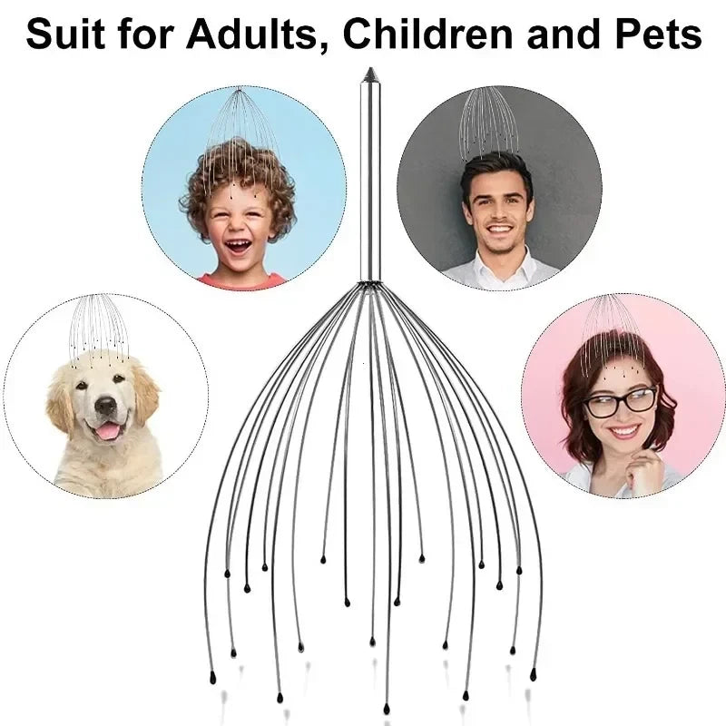 Octopus Scalp Massager – Relaxing Head Scratcher for Stress Relief & Hair Health