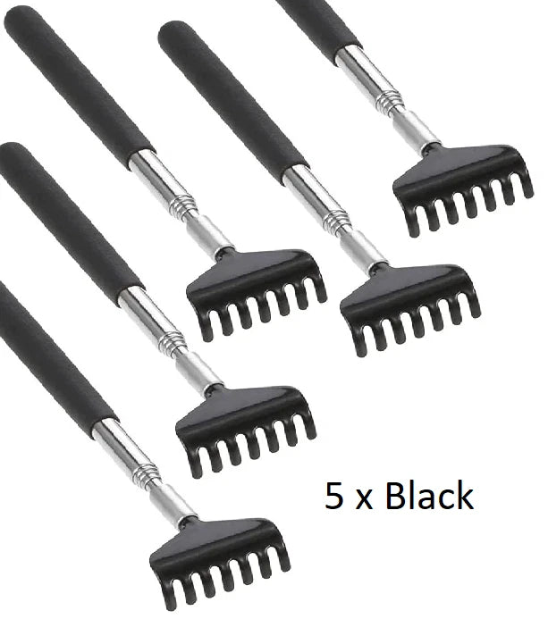 5 x BEAR CLAW RAKE BACK SCRATCHER Metal Extending Massager Telescopic Portable