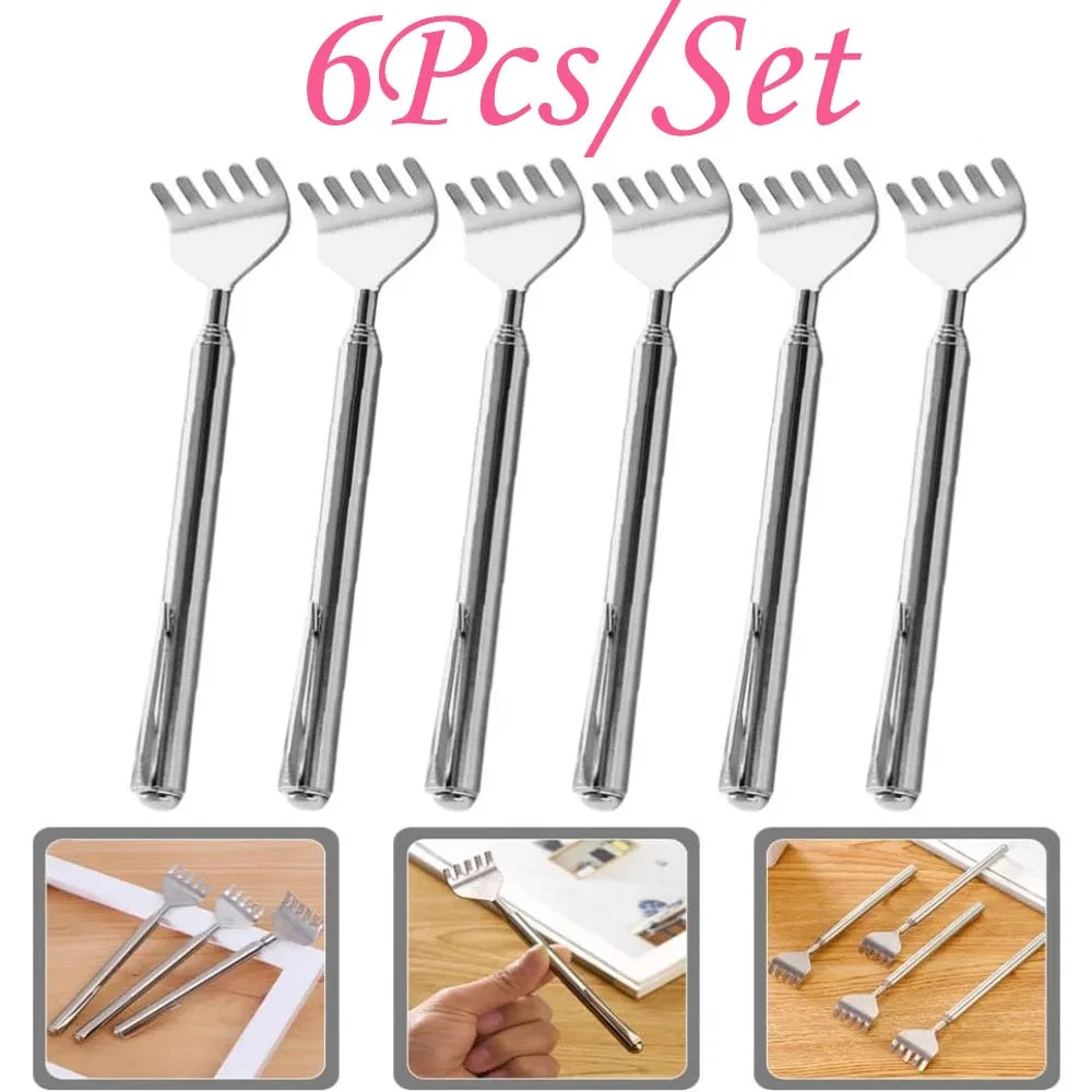 Silvery Telescopic Back Scratcher Portable Extendable Stainless Steel Men Women