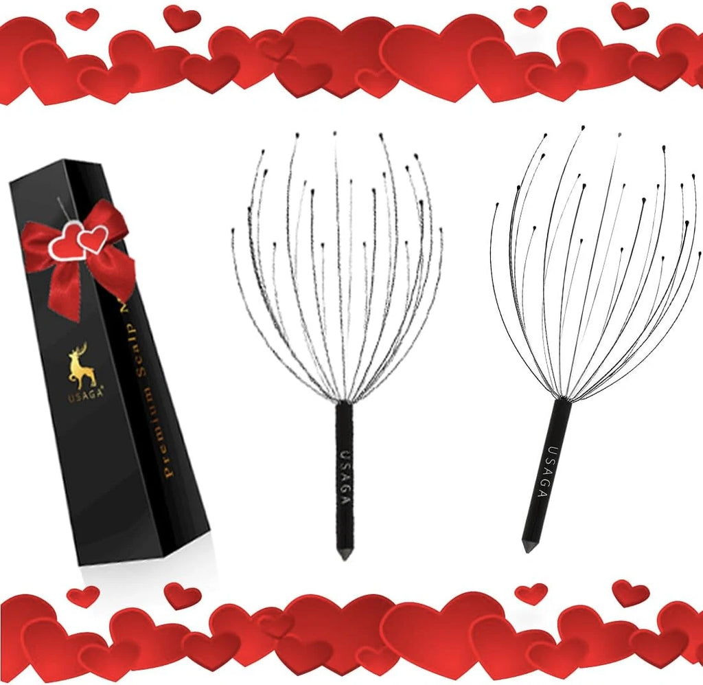 USAGA Head Massager Scalp Massager 20 Fingers Head Scratcher for Scalp Body Rela