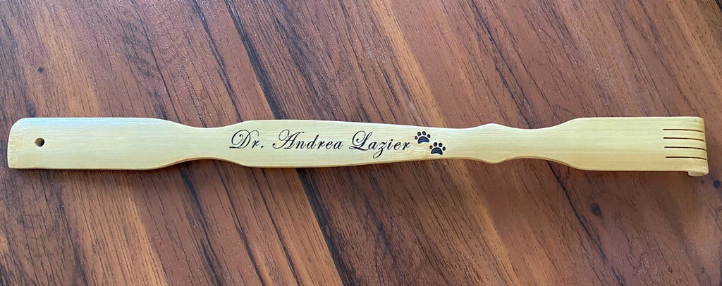Personalized(Engraved-Edwardian Script font)~19”Wooden Back Scratcher