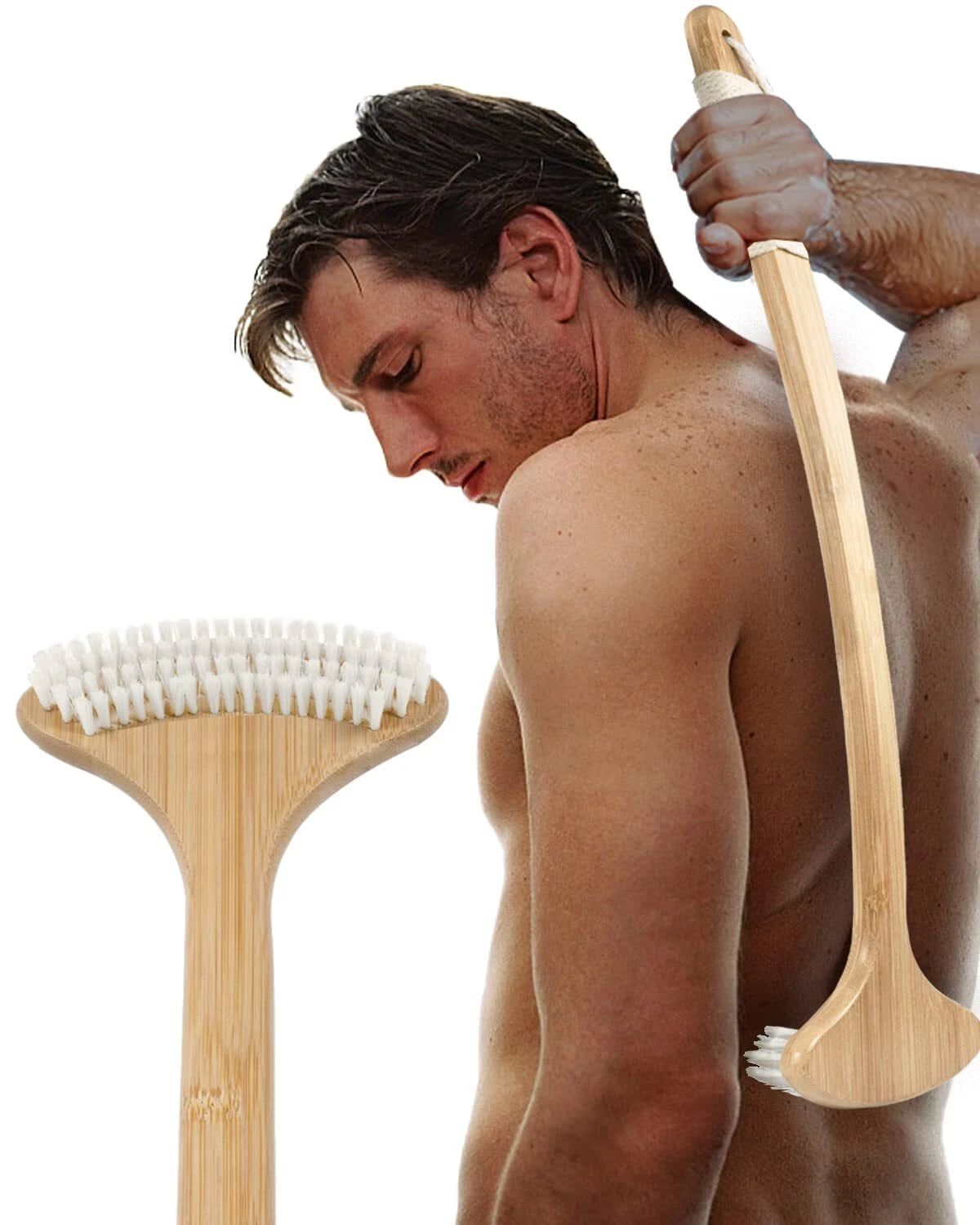 Renook Oversized Back Scratcher Wooden Body Scratcher with 22 Long Curved