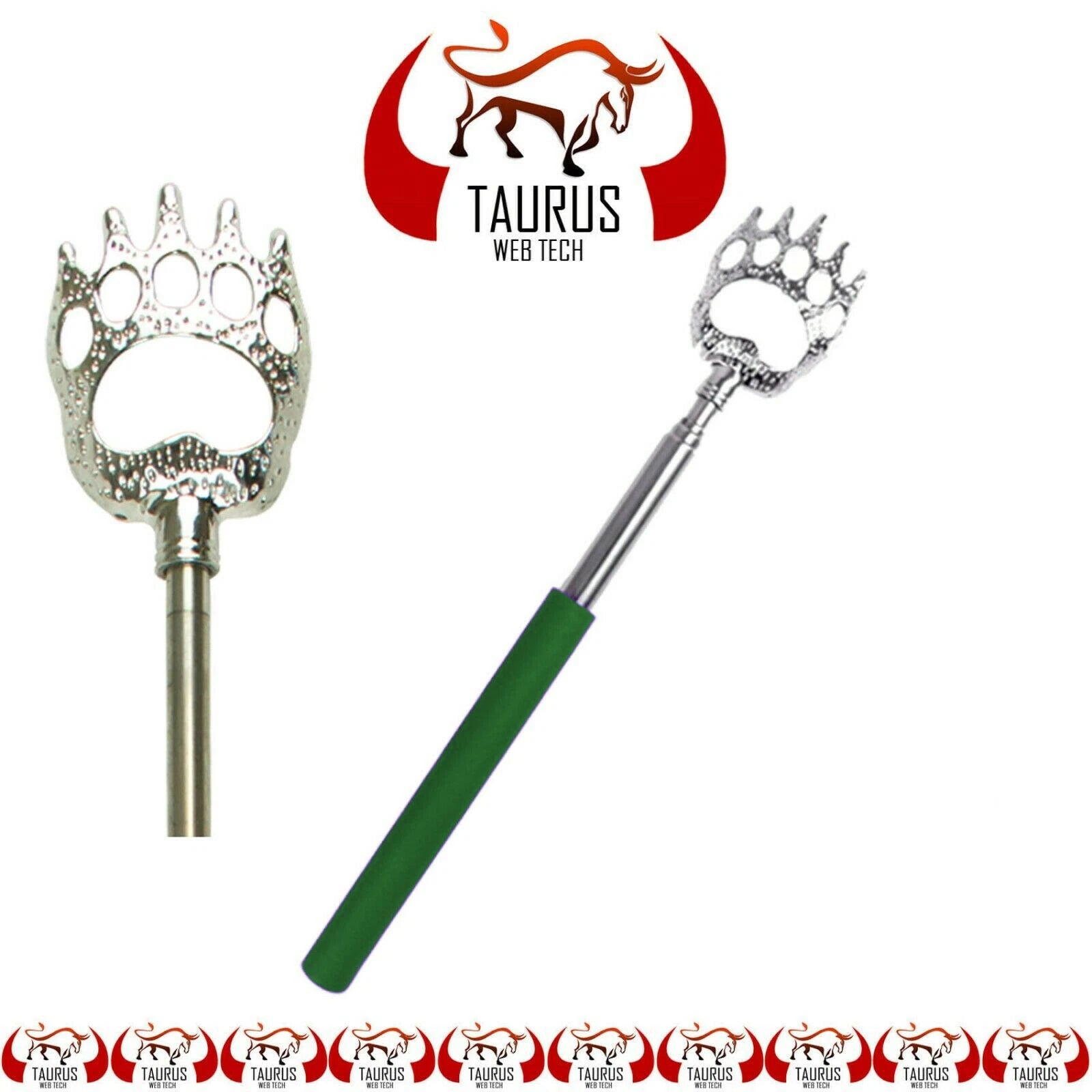 BEAR CLAW BACK SCRATCHER Metal Extending Extendable Massager Portable Telescopic