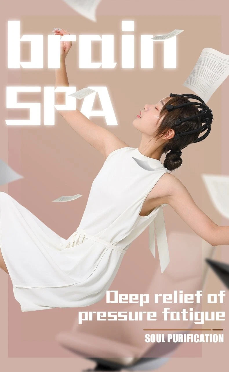 Electric Head Massager Head Scratcher Bluetooth Music Vibration Scalp Massage