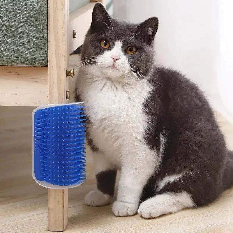 Cat Corner Brush Comb Massager for Cat Arch Plastic Scratcher Remove Hair Comb G