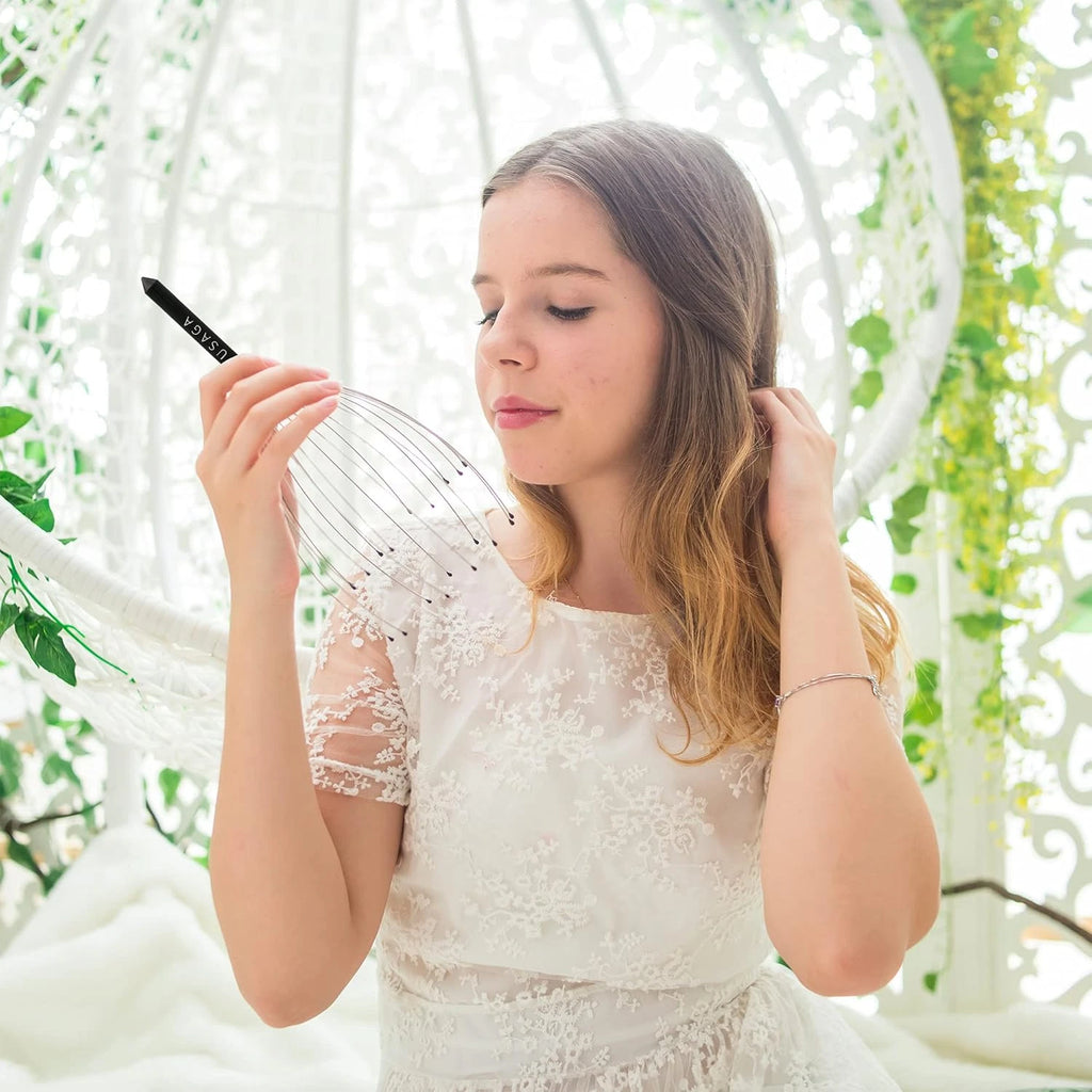 USAGA Head Massager Scalp Massager 20 Fingers Head Scratcher for Scalp Body Rela