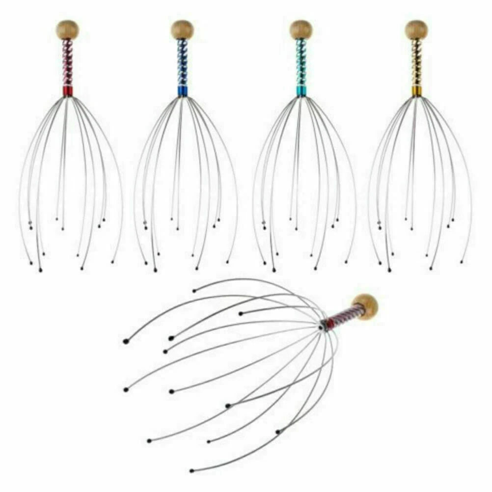 2 x Head Massager Metal Scalp Neck Body Natural Relax Pain Relief Scratcher| UK