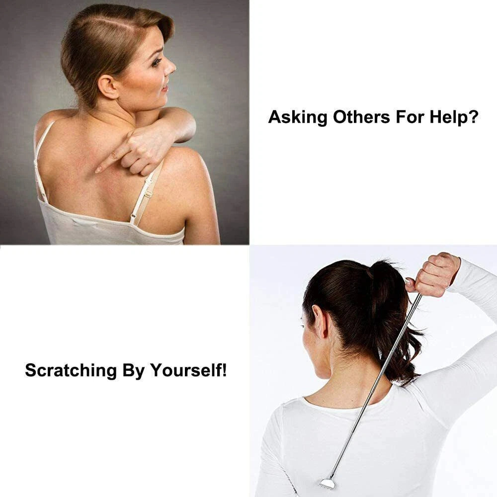 6 inch Stainless Steel Telescopic Back Scratcher Claw Massager for back