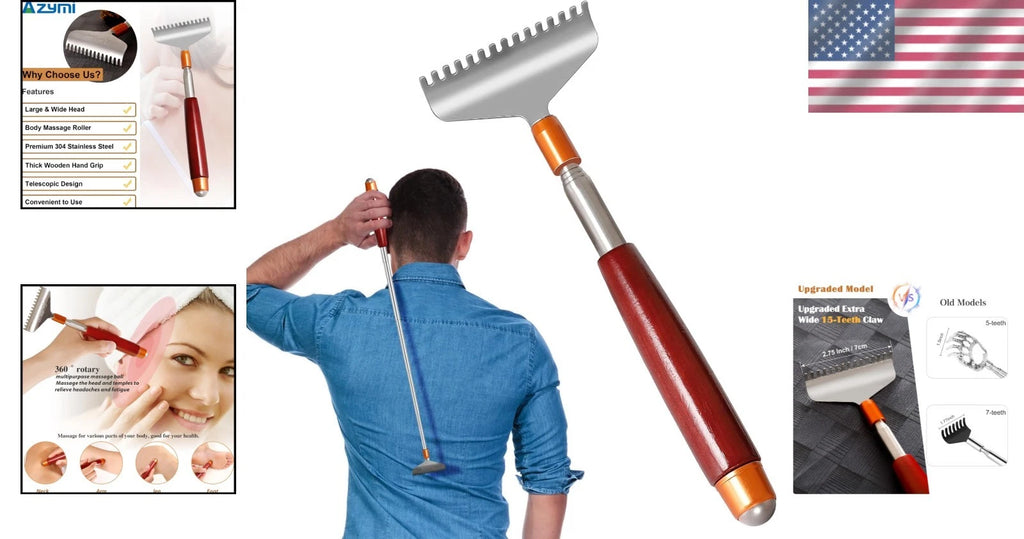 Long Back Scratcher with Safe Rounded Claw - Perfect for Versatile Massaging
