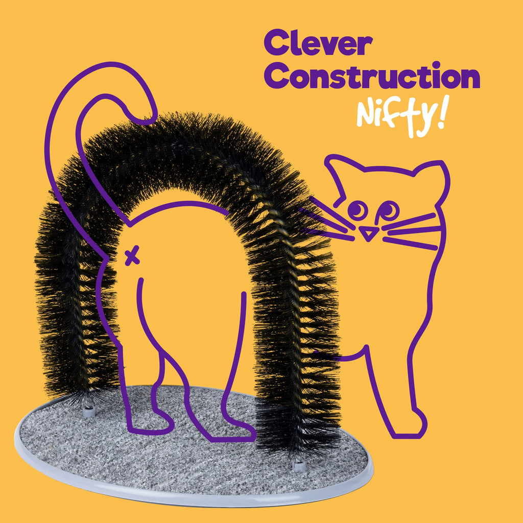 Cat Scratch Arch Kitten Massaging Scratching Scratcher Pet Grooming Play Catnip
