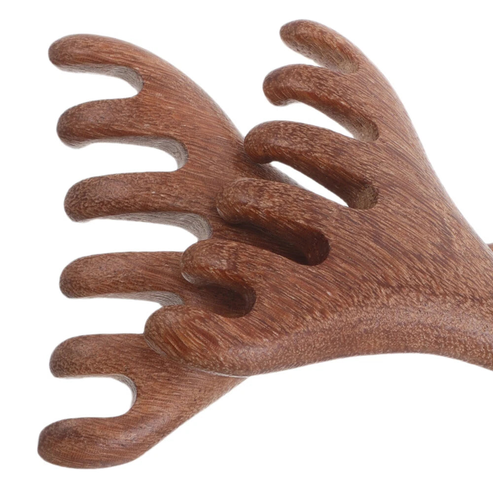 2pcs Head Massager Scalp Wooden Portable Head Scratcher Massager Wood Combs for