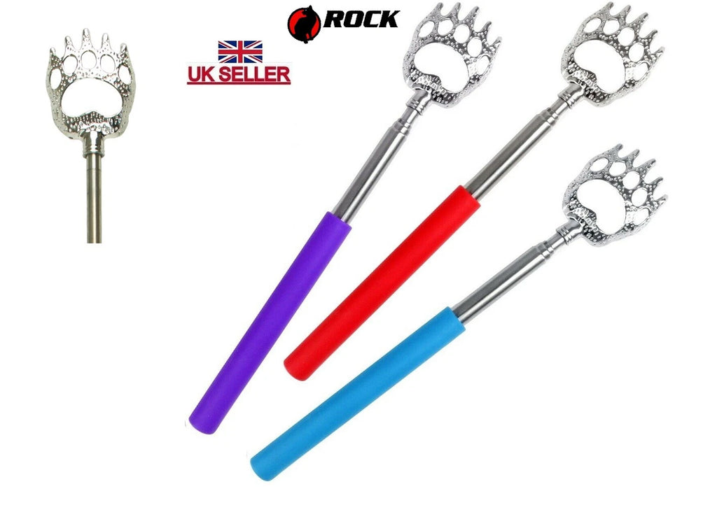 BEAR CLAW  BACK SCRATCHER Metal Extending Massager Telescopic Portable UK.