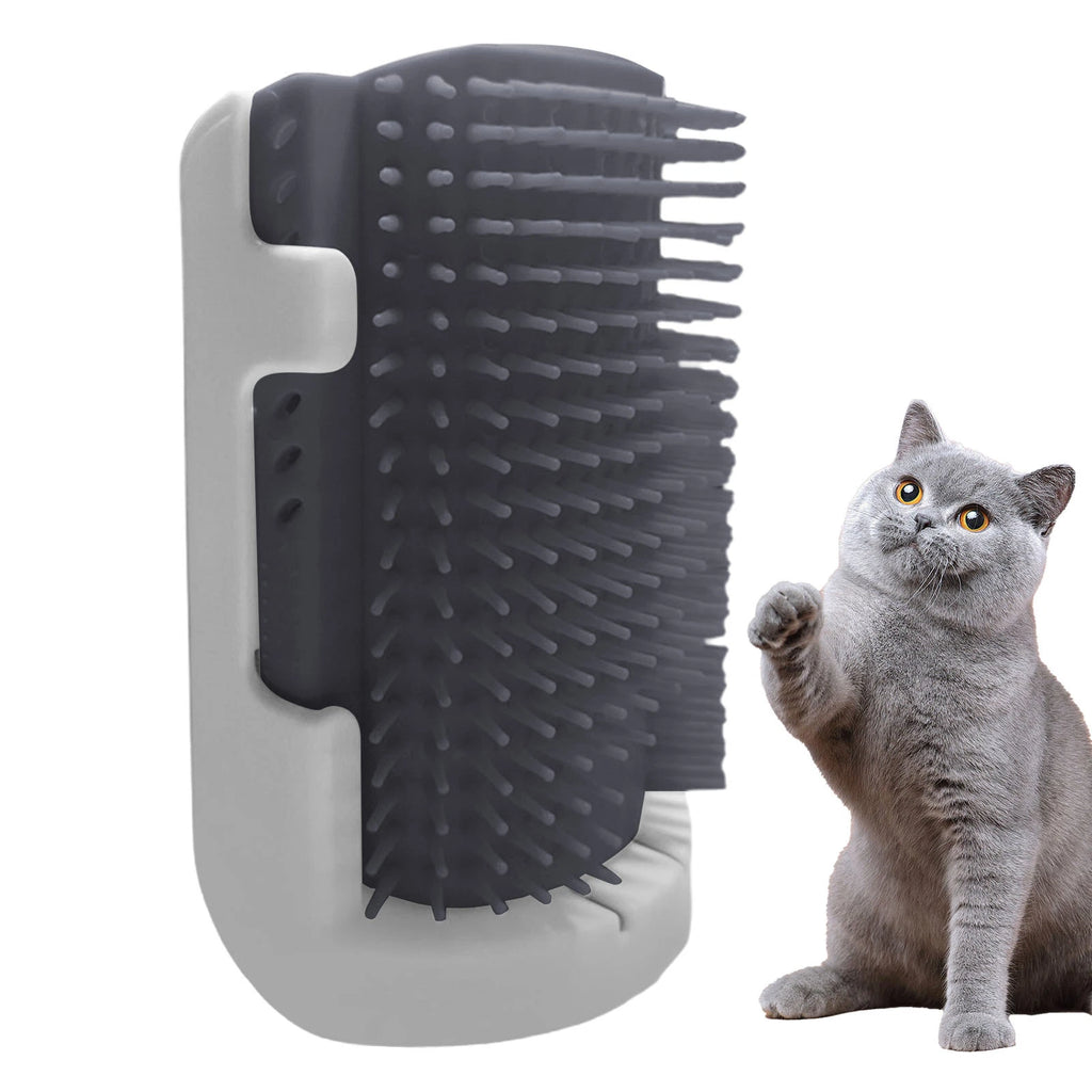 Cat Self Groomer with Catnip Wall Corner Massage Comb Scratcher Grooming Brush
