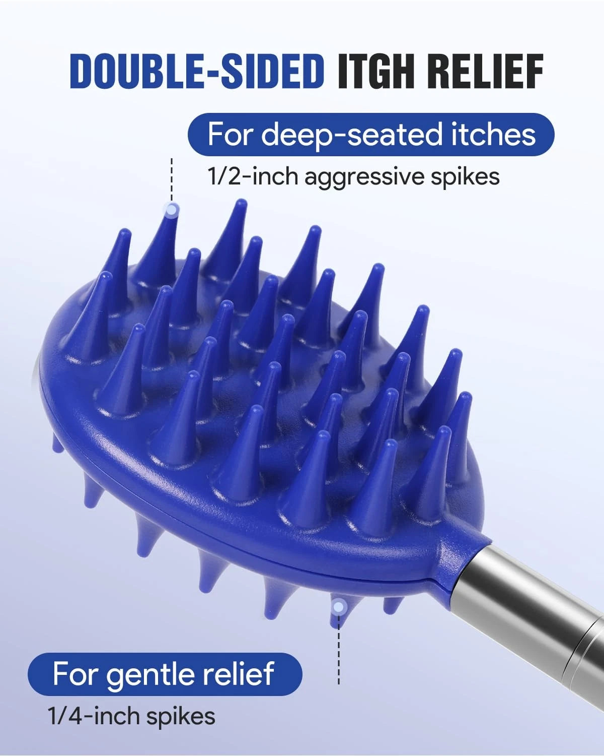 Telescoping Back Scratcher with 5Pcs Detachable Heads,Fathers Day Dad Gifts from