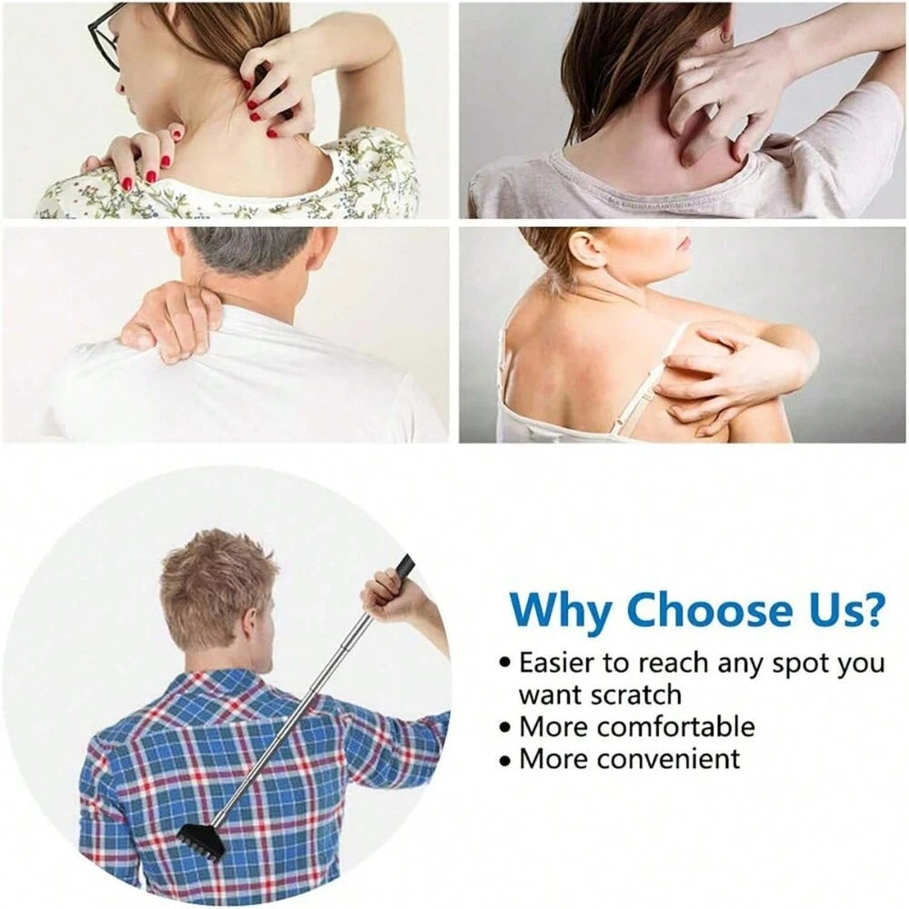 BEAR CLAW / RAKE BACK SCRATCHER Metal Extending Massager Telescopic Portable UK