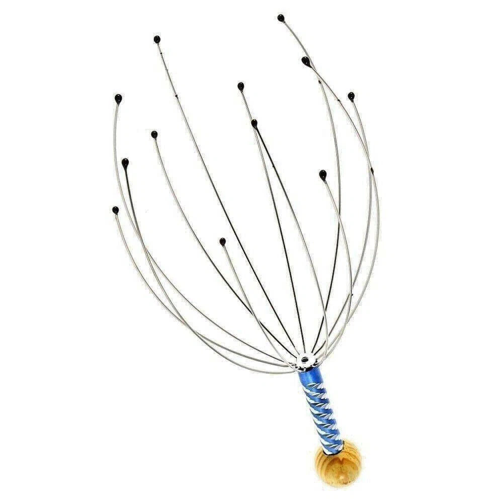 2pc/set Head Massager Metal Scalp Neck Body Natural Relax Pain Relief Scratcher
