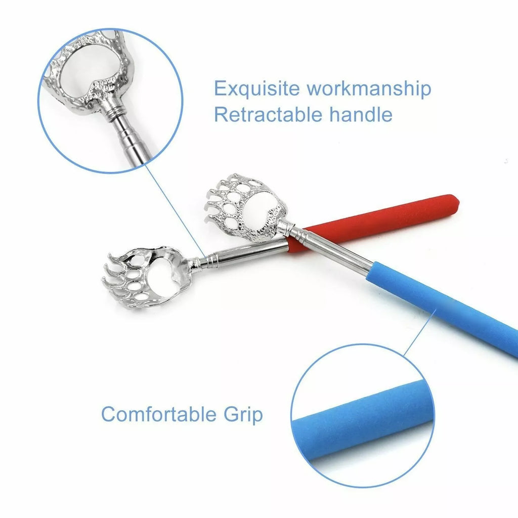 BEAR CLAW BACK SCRATCHER Metal Extending Extendable Massager Portable Telescopic