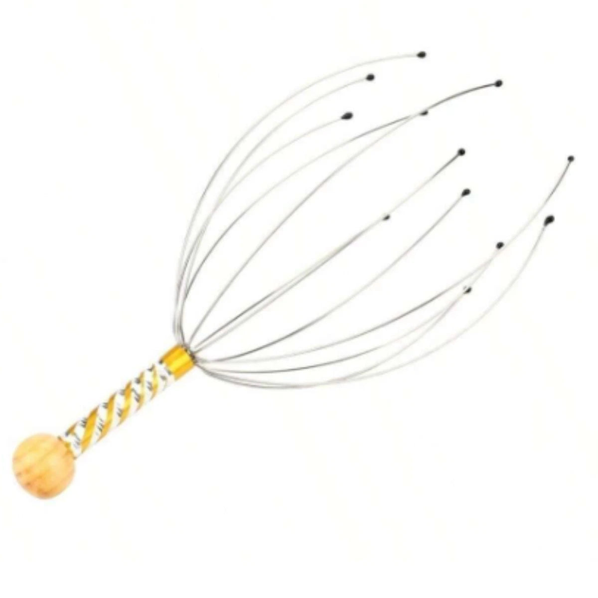 1x Head Massager Metal Scalp Neck Body Natural Relax Pain Relief Scratcher|