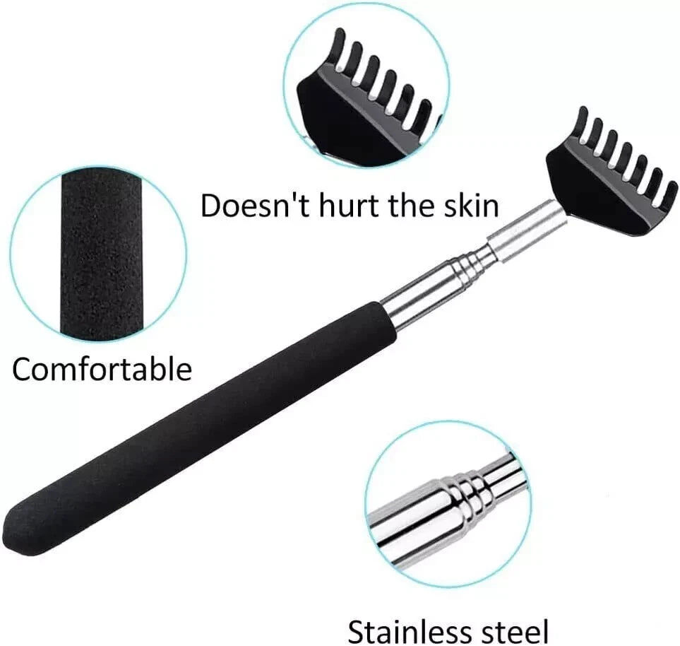 BEAR CLAW / RAKE BACK SCRATCHER Metal Extending Massager Telescopic Portable UK