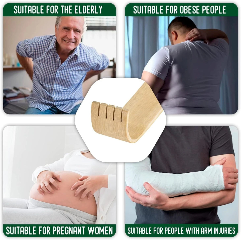 Natural Bamboo Back Scratcher Set - Thoughtful Gift for Instant Itch Relief