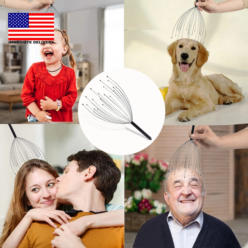 2 Pack Head Massager/ Scratcher 20 Fingers Handheld Scalp Massage Tingler for De